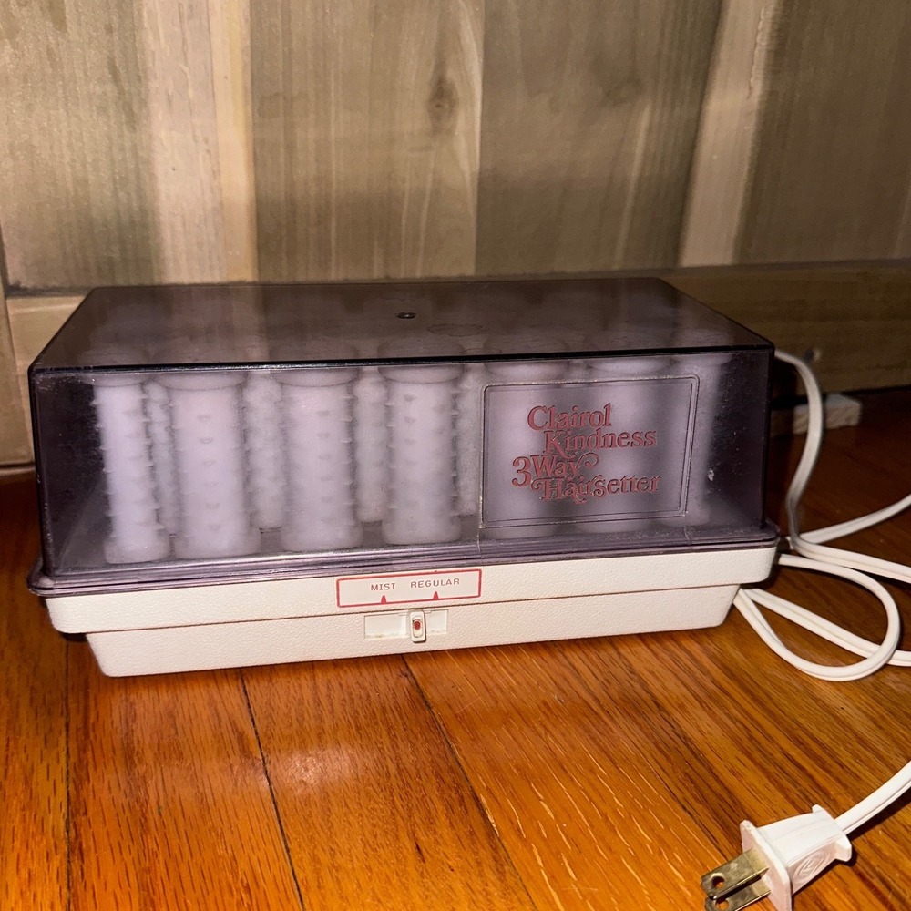 Vintage Clairol Kindness 3-Way Hairsetter Model K-420 SZ Electric Rollers Mist